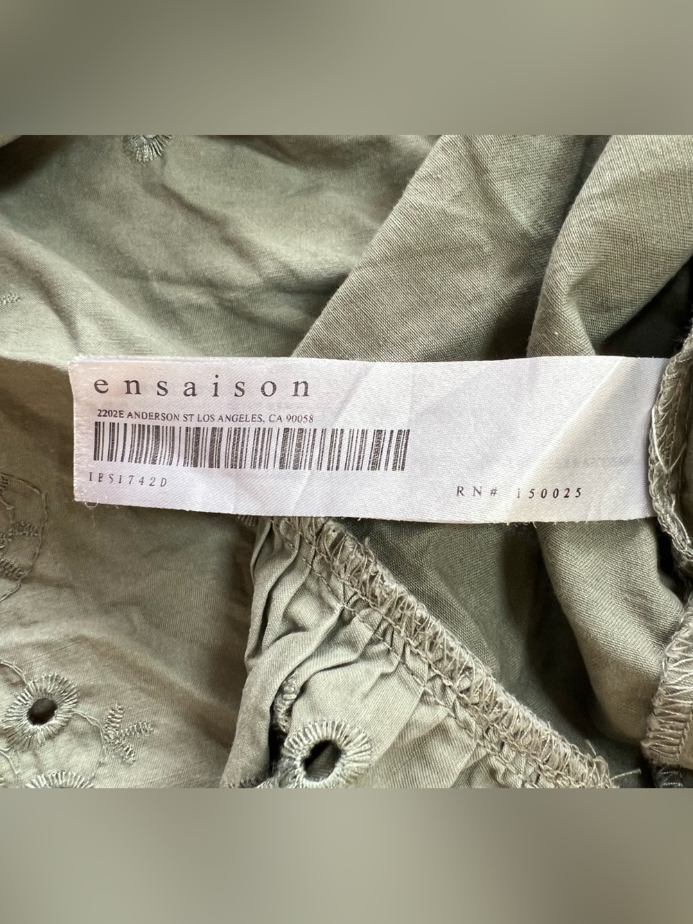 En Saison Anthropologie Eyelet Flutter Sleeve Cotton VNeck Maxi Dress Pockets XS - Picture 9 of 12